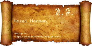 Mezei Herman névjegykártya